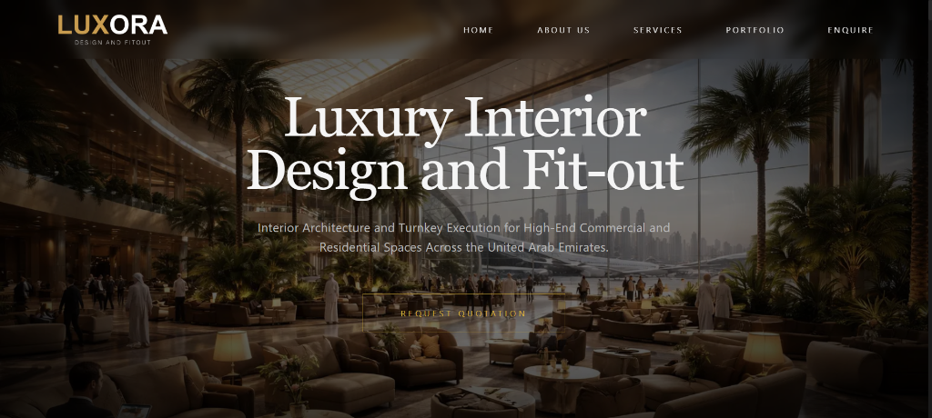 Luxora Fitout Website